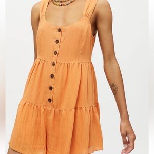 urban outfitters, orange romper